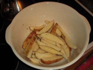 Mixed with Oil, Salt & Pepper