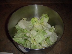 8 oz of bagged salad mix