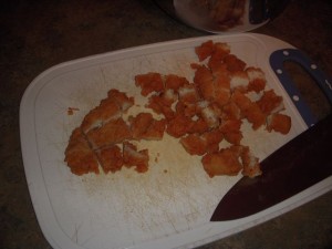 chop up chicken